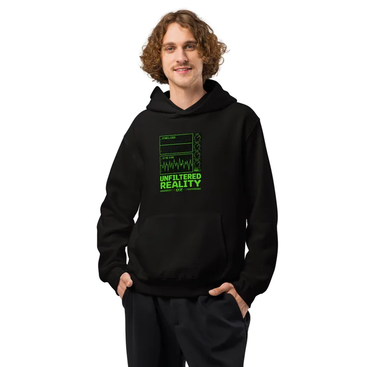 The Raw Waveform — Unisex Oversized Heavyweight Hoodie